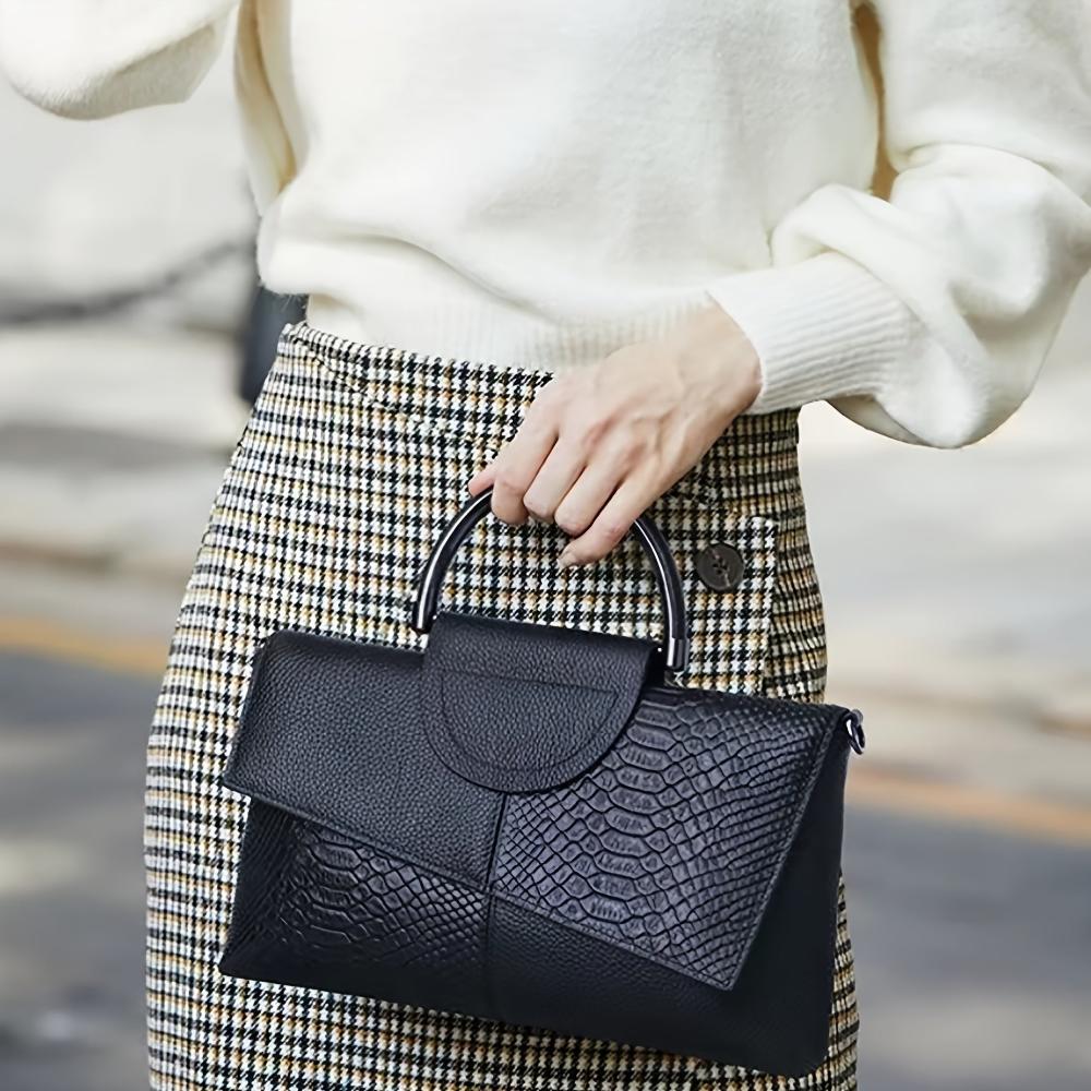 Grace Classic | Luxe Croc-Embossed Bag
