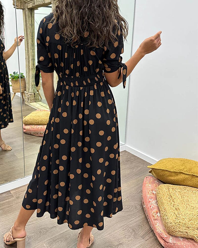 Aubrey | V-Neck Polka Dot Dress
