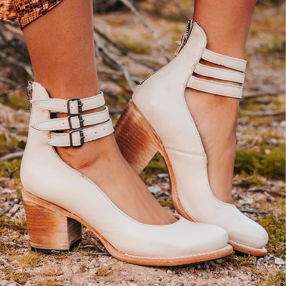 Ginevra | Heels with Straps and Wide Heel
