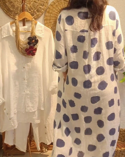 Alyssa | Polka Dot Long Sleeve Dress