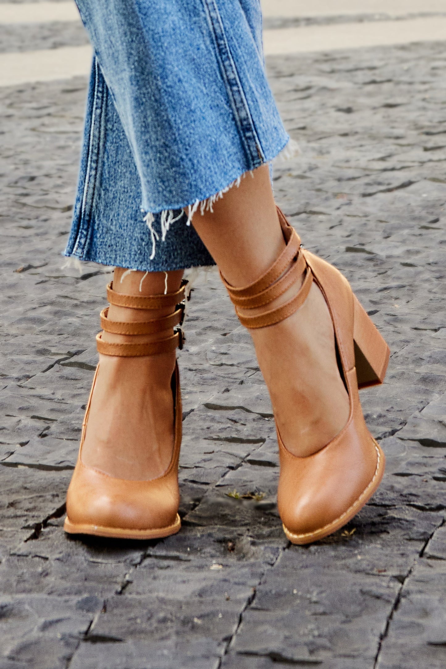 Sophia | Ankle Strap Chunky Heel Sandals