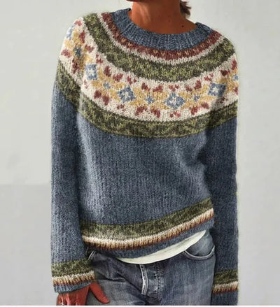 Lexi | Retro Nordic Pattern Fall Sweater