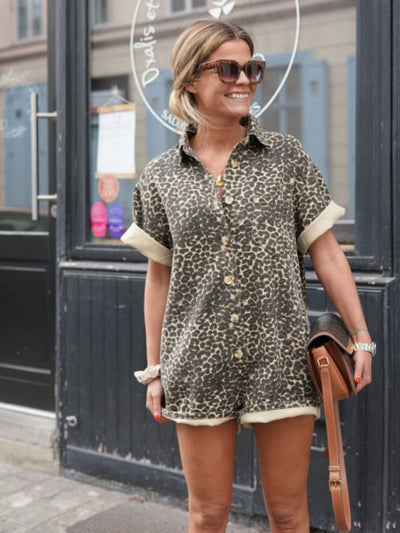 Jessica | Mini Cheetah Print Romper