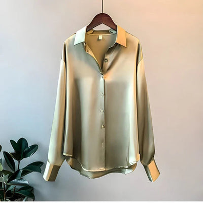 Sienna | Luxe Silk Blouse with Soft Flow