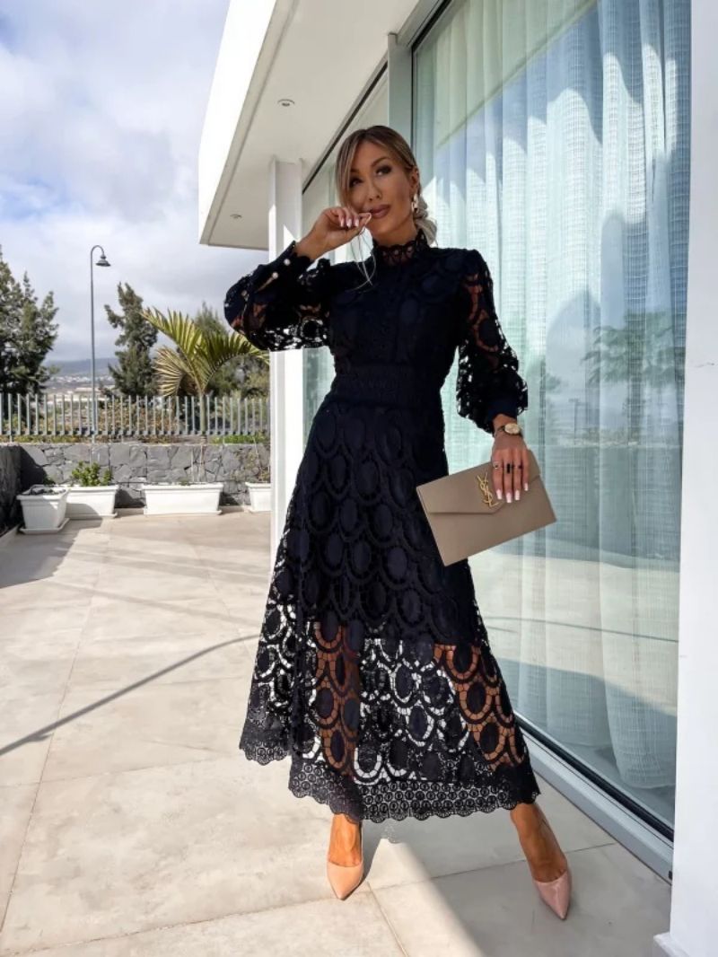 Luna | Celestial Harmony Lace Midi Dress