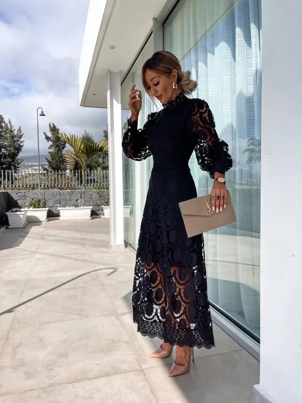 Luna | Celestial Harmony Lace Midi Dress