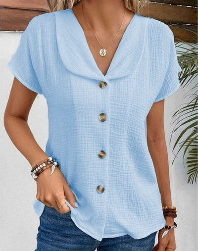 Jane | Cotton Linen Blouse for Effortless Elegance