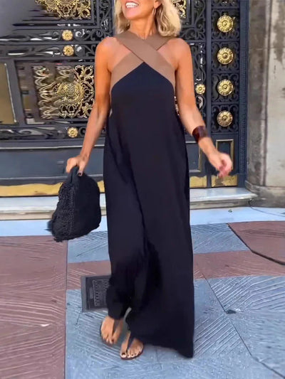 Nicole | Stylish Crossover Neckline Dress