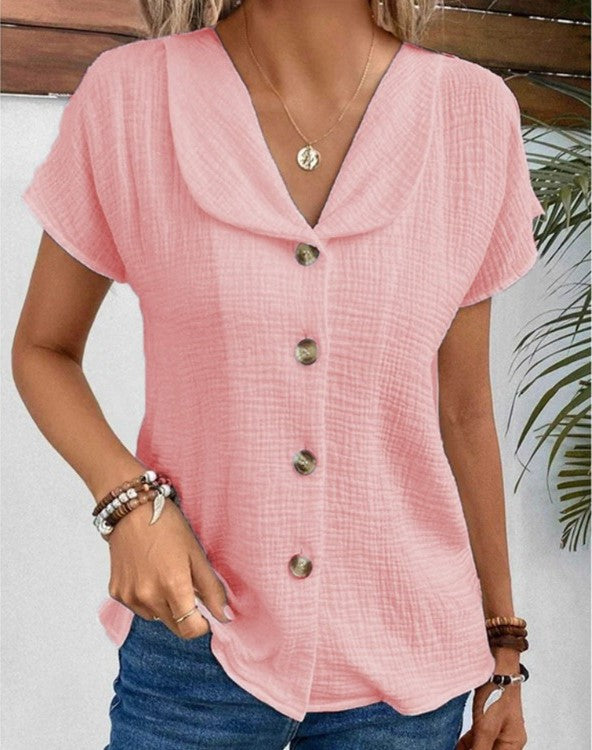 Jane | Cotton Linen Blouse for Effortless Elegance