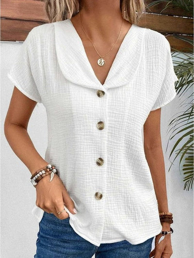 Jane | Cotton Linen Blouse for Effortless Elegance