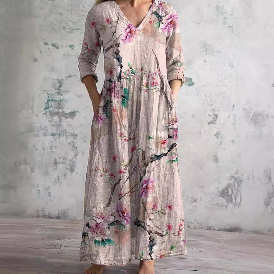 Lucille | Vintage Floral Maxi Dress