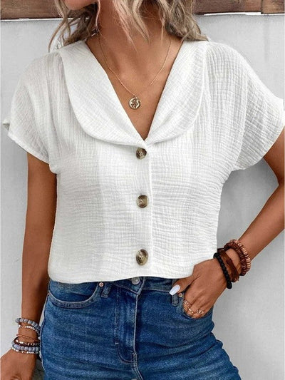 Jane | Cotton Linen Blouse for Effortless Elegance