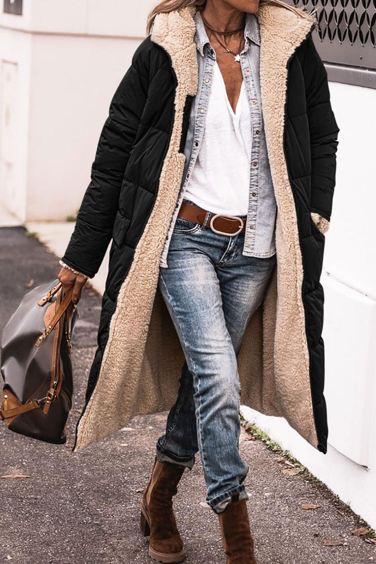 Ariella | Longline Sherpa Coat