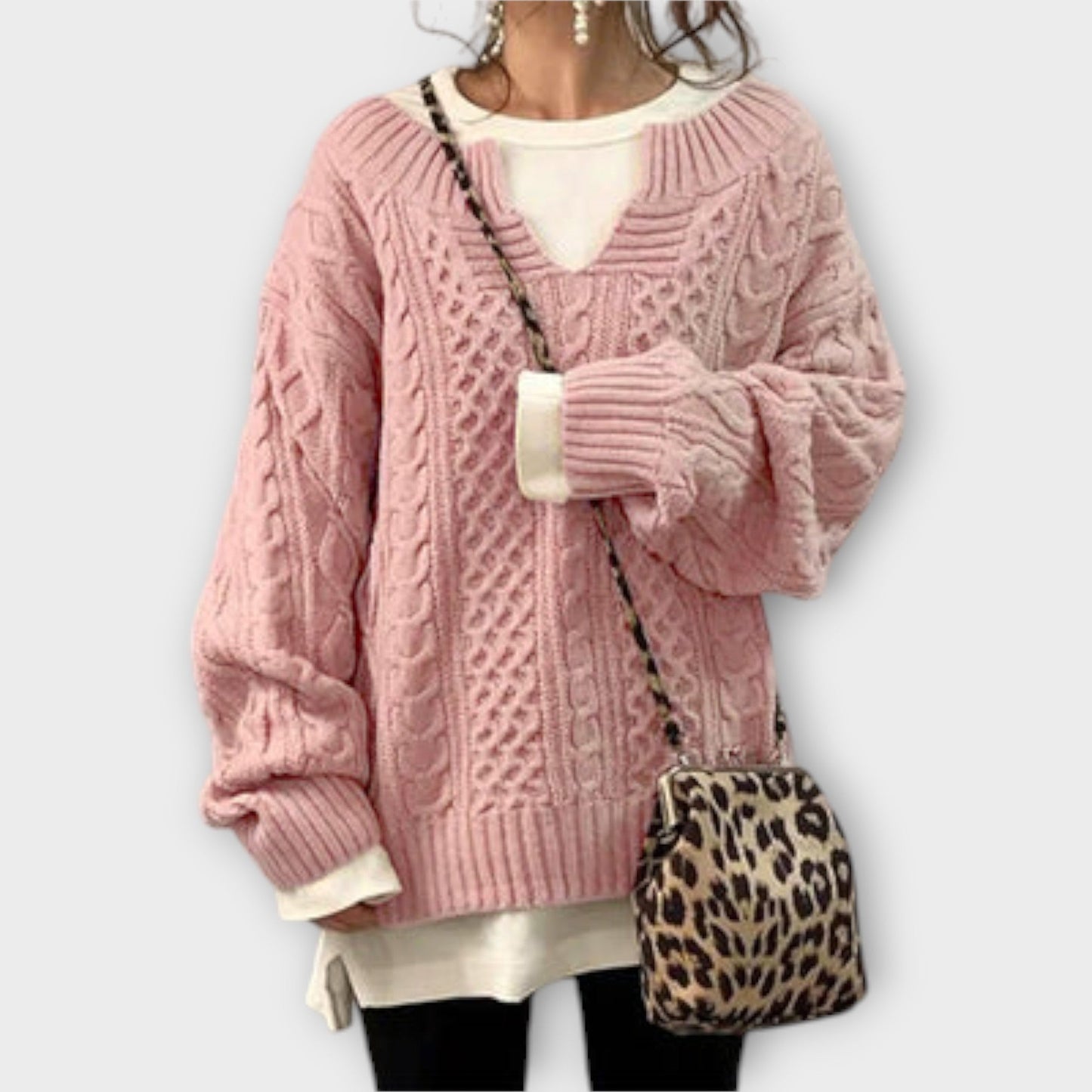 Destiny | Oversized Sweater with Cable Pattern