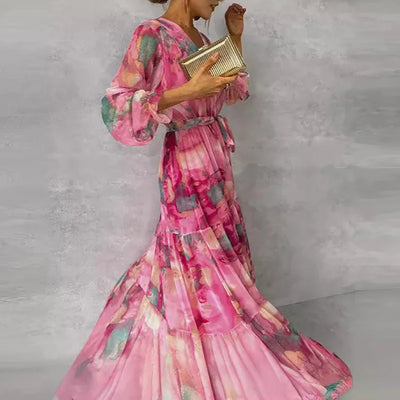 Sophia | Chic Floral Handcrafted Dress