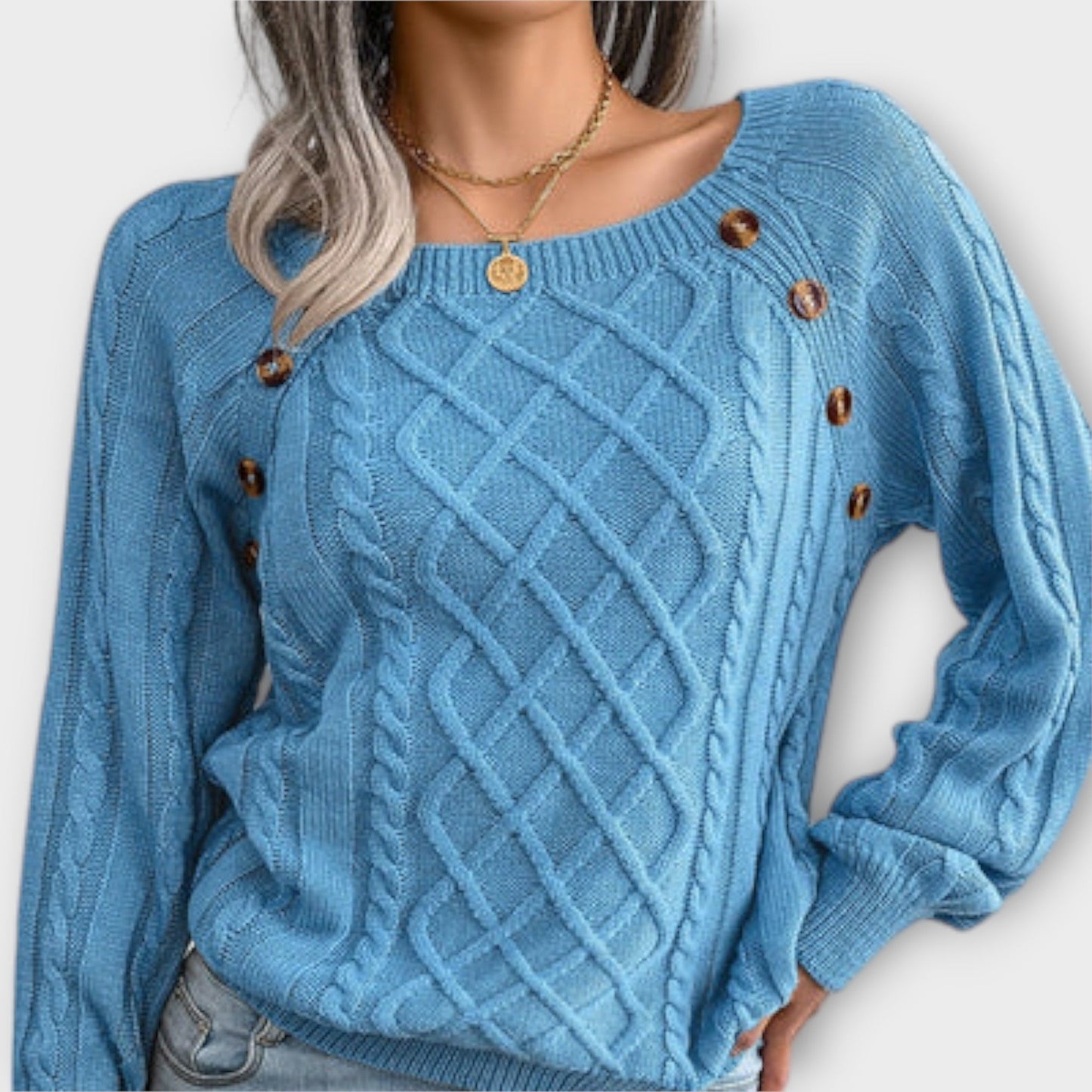 Alana | Button Sweater