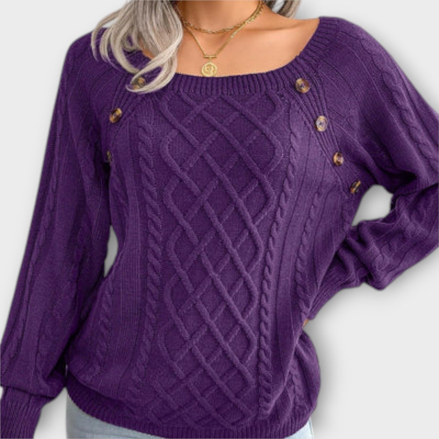 Alana | Button Sweater