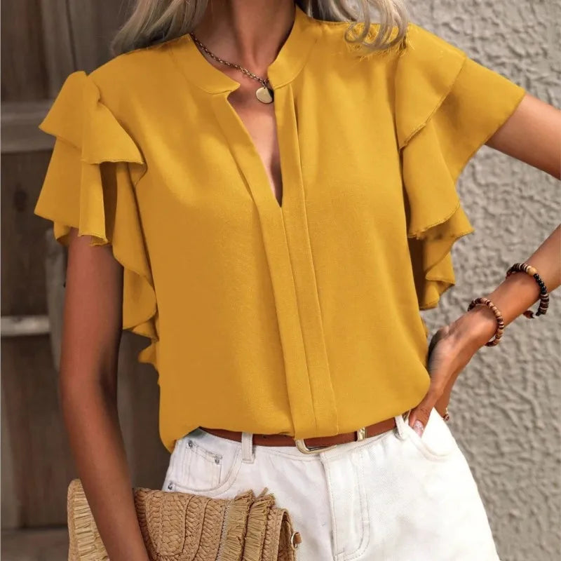 Sophia | Stylish Blouse with Sophisticated Ruffle Sleeves