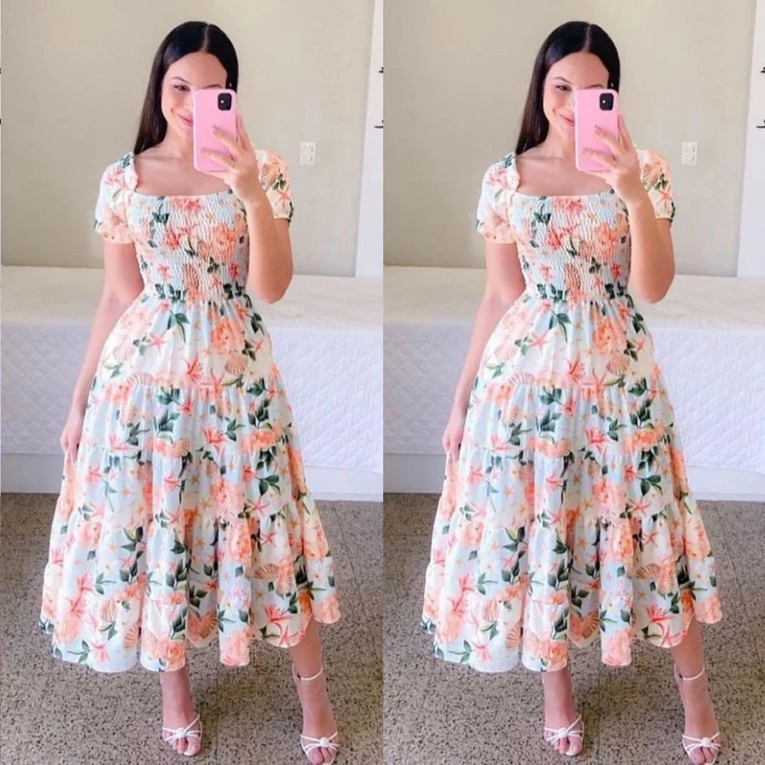 Beatrice | Smocked Summer Midi Dress