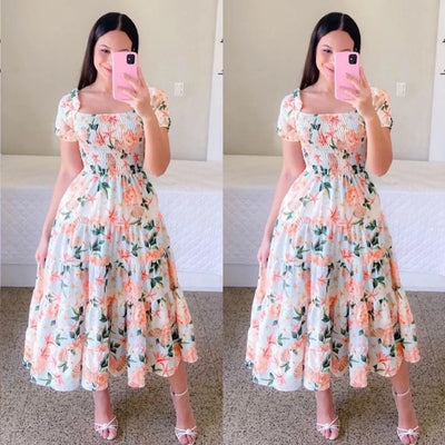 Beatrice | Smocked Summer Midi Dress