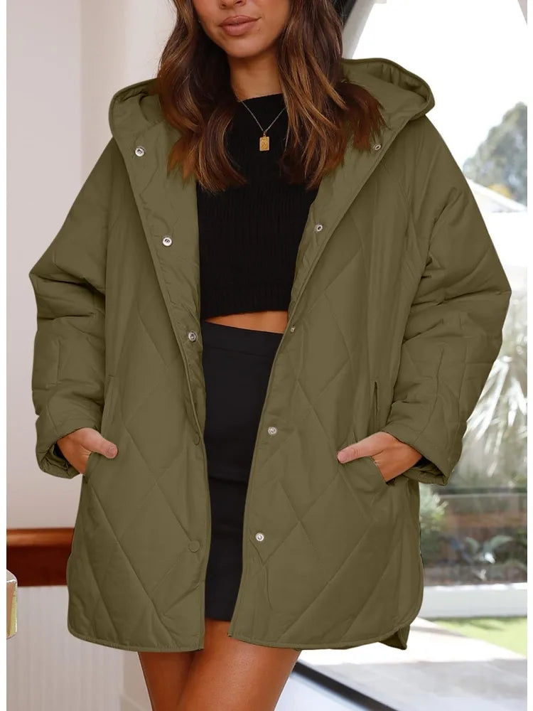 Aria | Quilted Oversized Hooded Coat