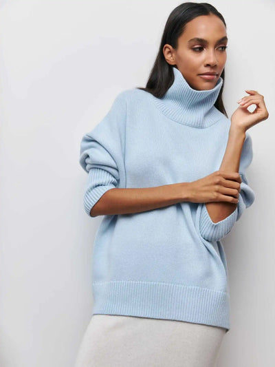 Eden | Elegant Oversized Turtleneck Knit Sweater
