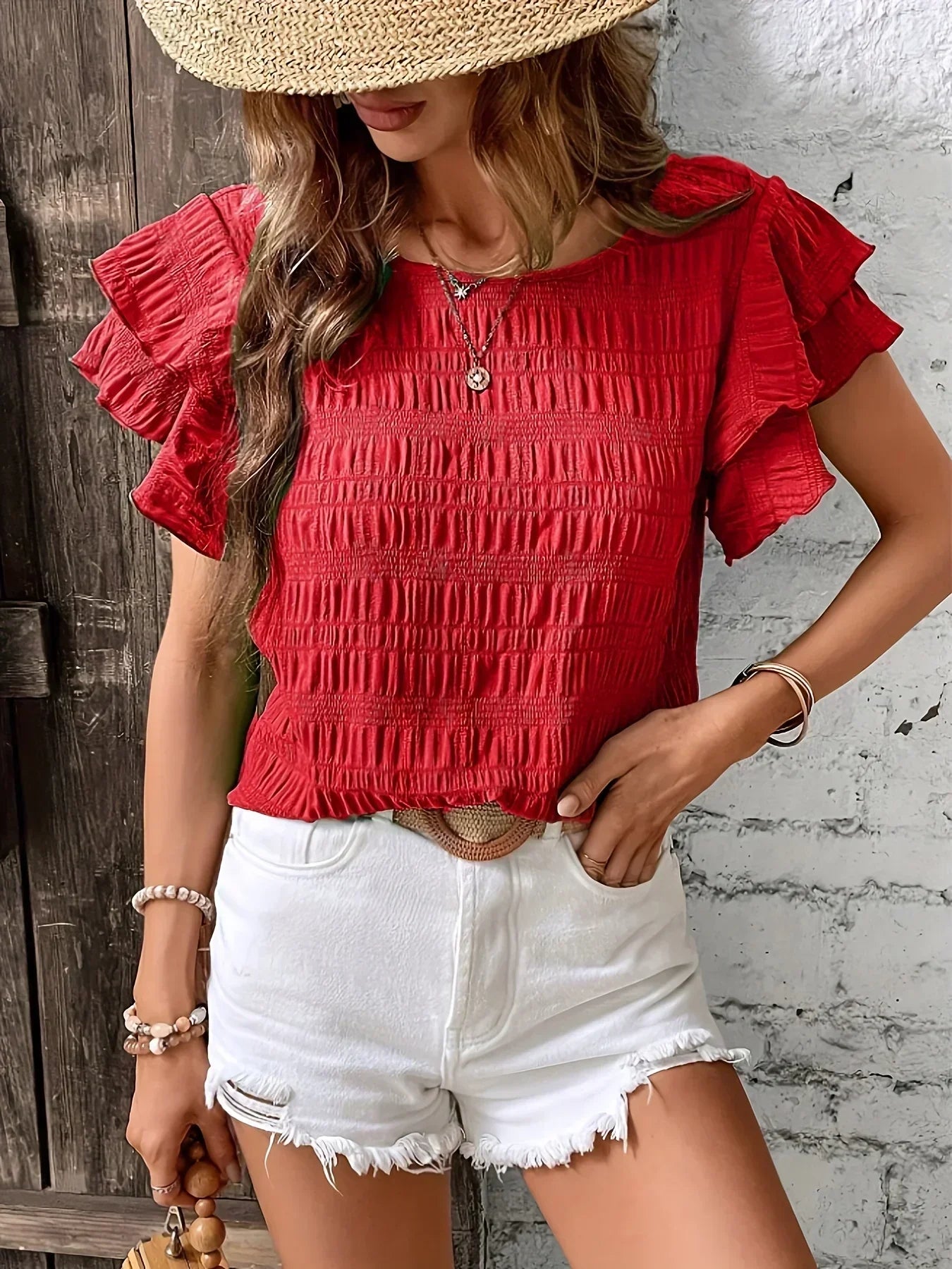 Charmaine | Breezy Blouse with Playful Ruffles