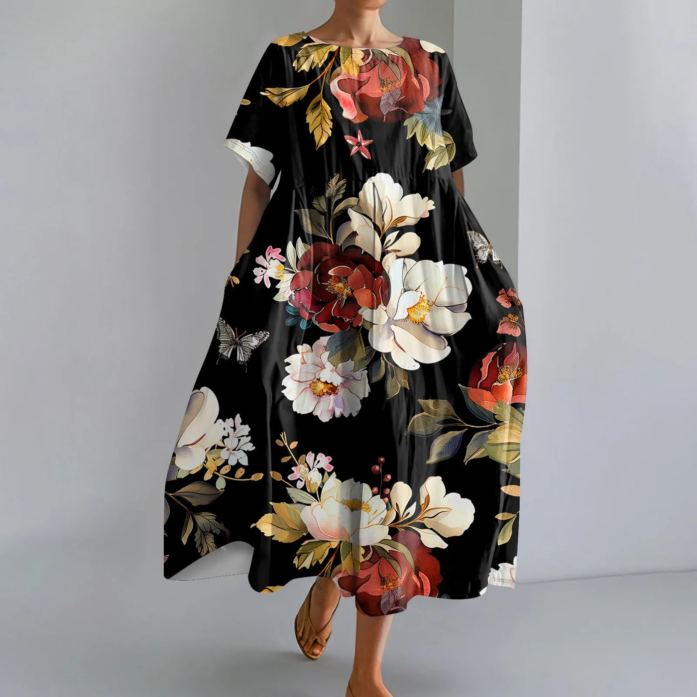 Marina | Chic Gradient Pocket Maxi Dress