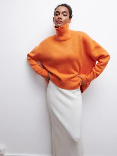 Eden | Elegant Oversized Turtleneck Knit Sweater