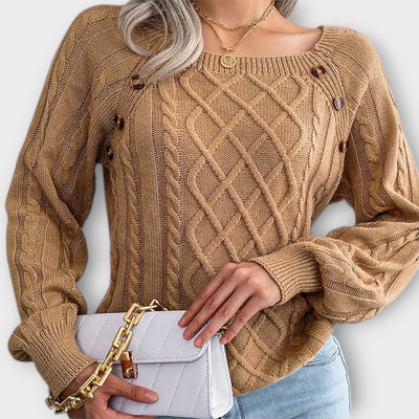 Alana | Button Sweater