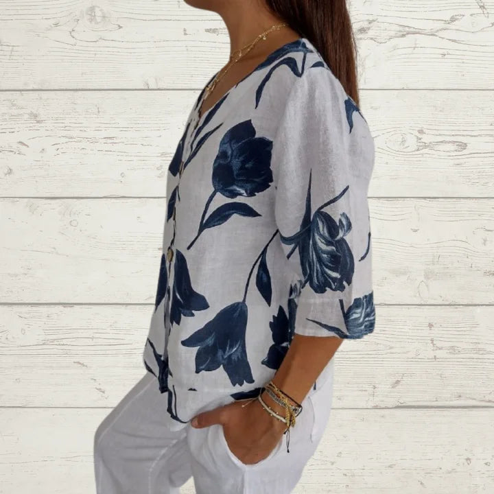 Abigail | Cozy V-Neck Tee