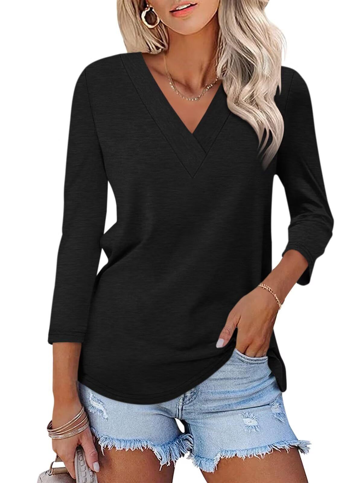 Mika | Classic V-Neck Tee