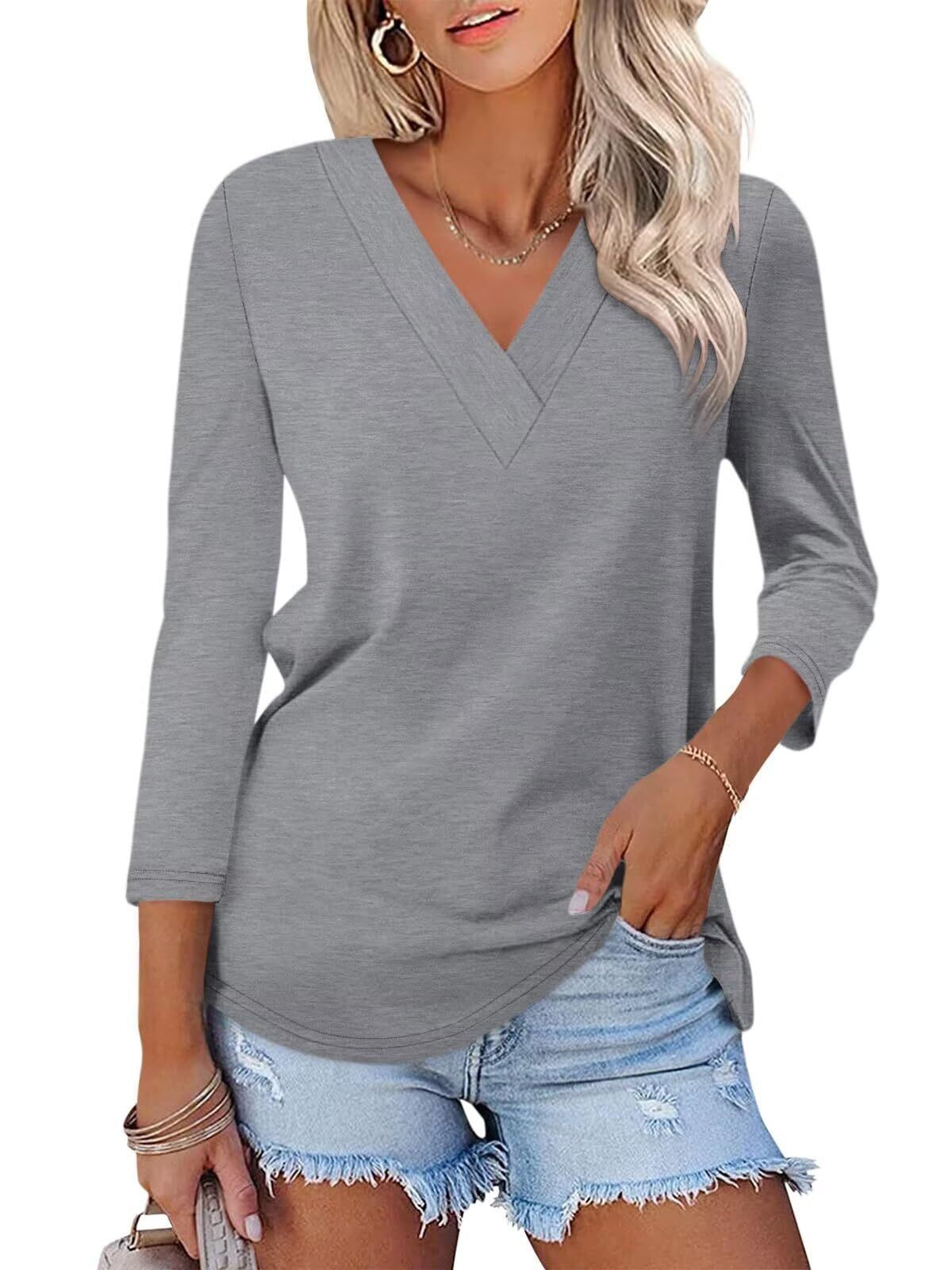 Mika | Classic V-Neck Tee