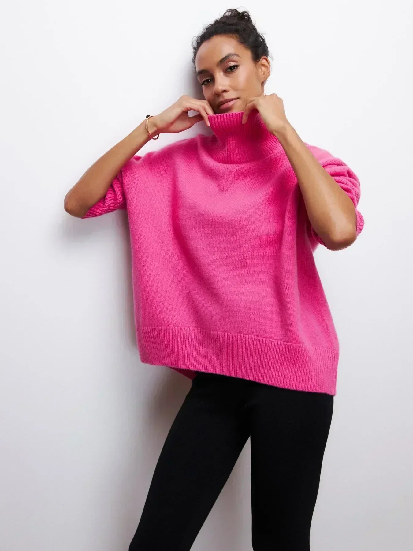 Eden | Elegant Oversized Turtleneck Knit Sweater