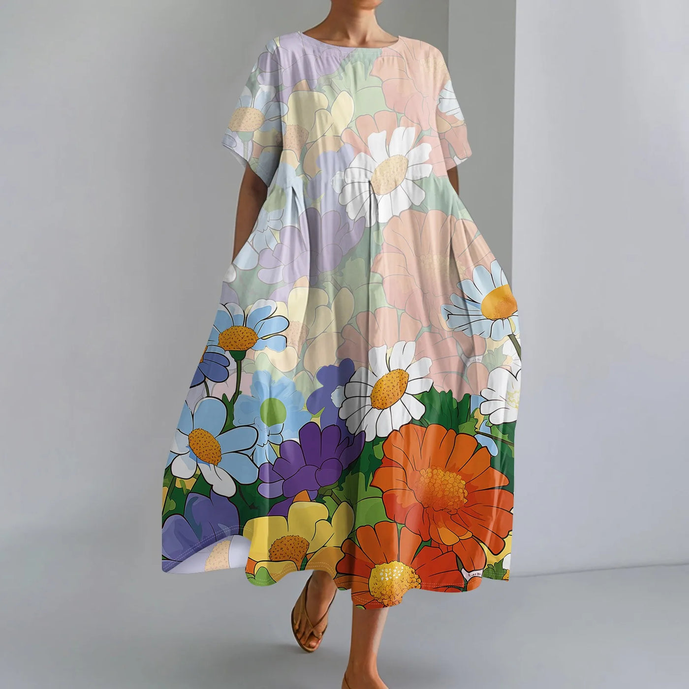 Marina | Chic Gradient Pocket Maxi Dress
