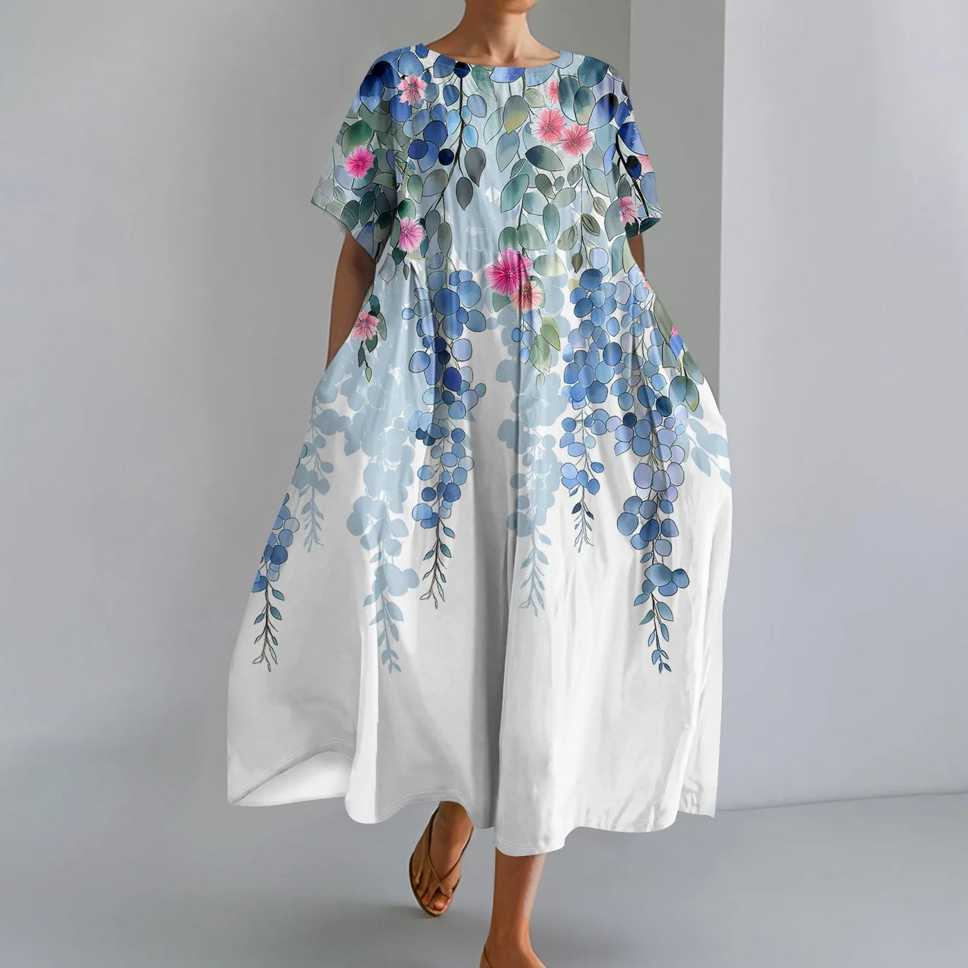 Marina | Chic Gradient Pocket Maxi Dress