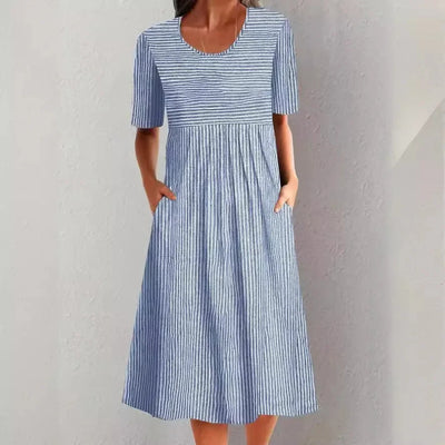 Sofia | Relaxed Striped Summer and Fall Dress