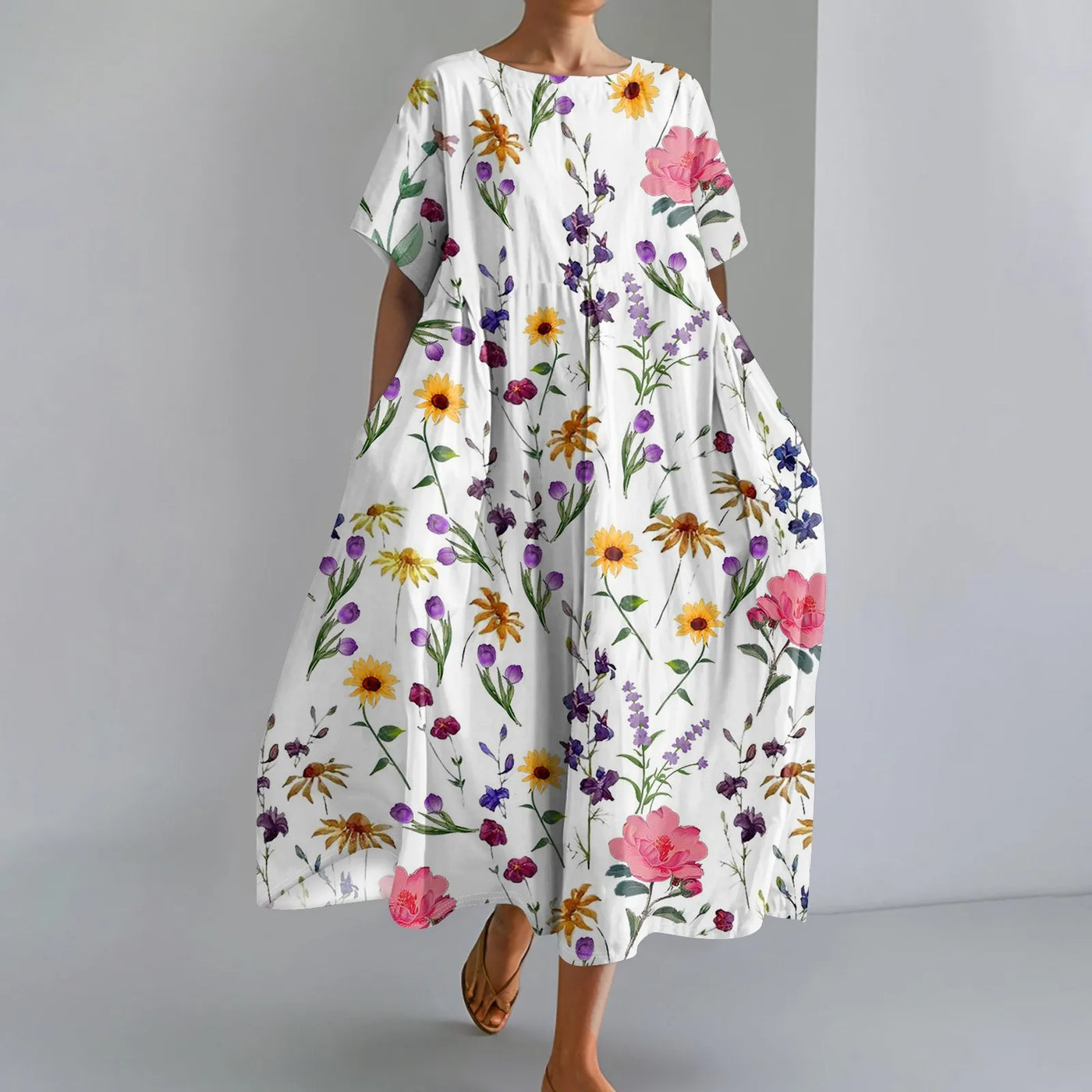 Marina | Chic Gradient Pocket Maxi Dress