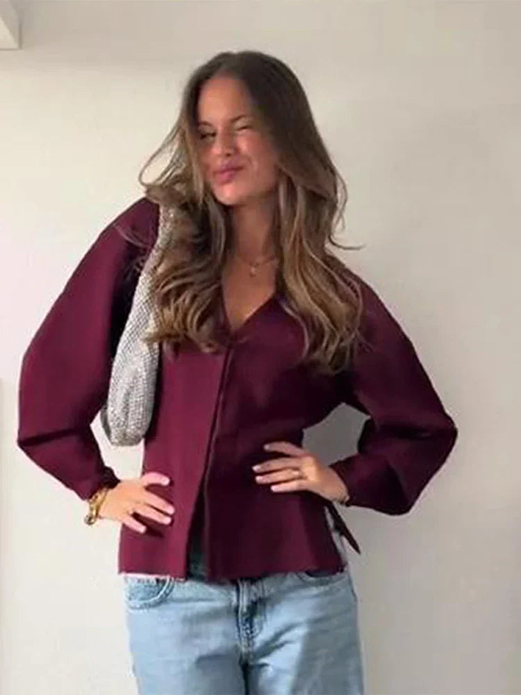 Peyton | V-neck Long Sleeve Casual 2-Piece Set