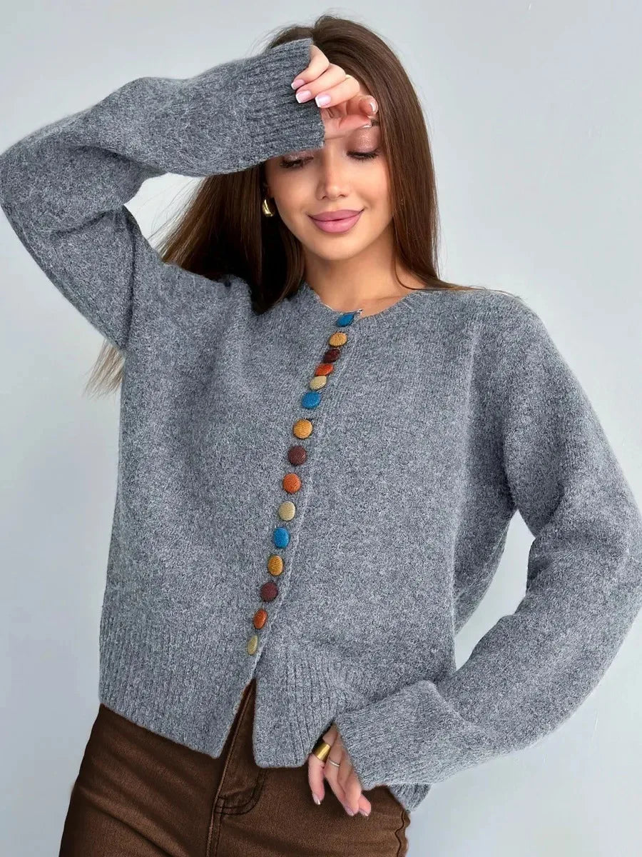 Noelle - Button-Detail Cardigan
