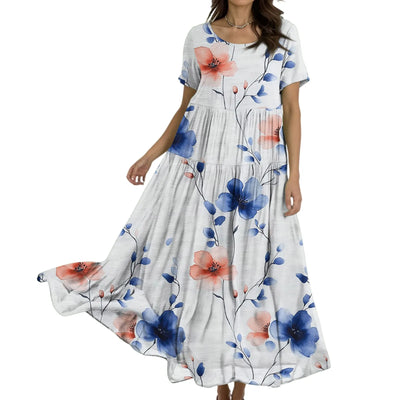 Sienna | Chic Contrasting Sleeve Maxi Dress
