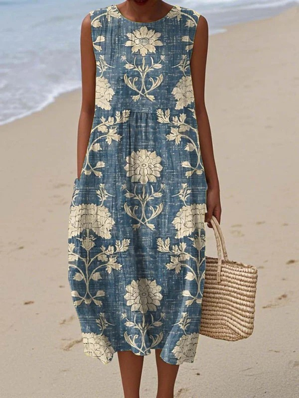 Arlo | Classic Midi Dress with Floral Pattern