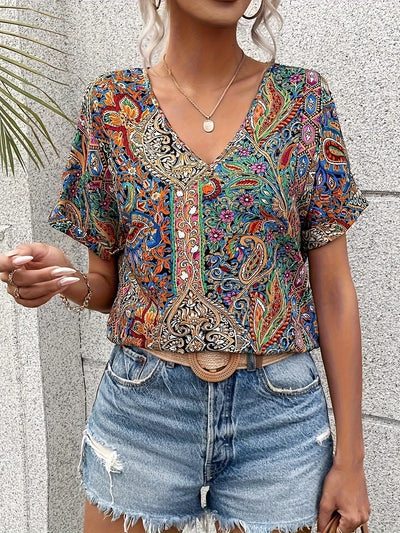 Chic SARA V-Neck Blouse for Effortless Style |