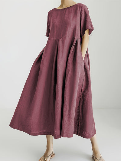 Juliette | Flowing Linen-Blend Maxi Dress