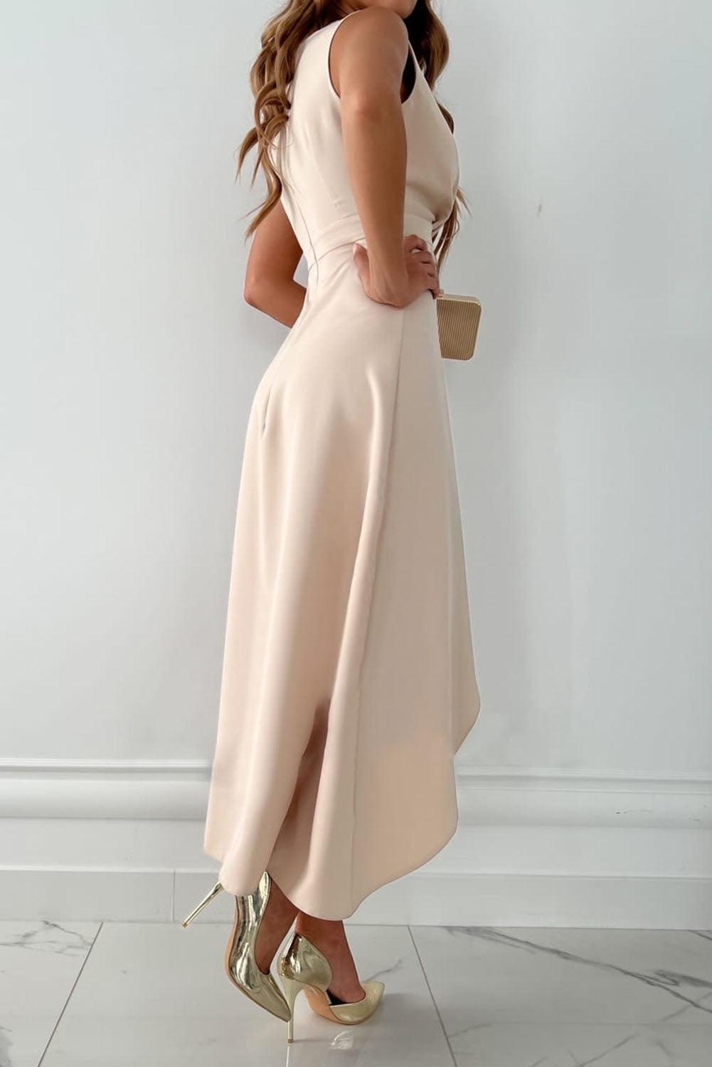 Lila | Chic Wrap V-Neck Midi Dress