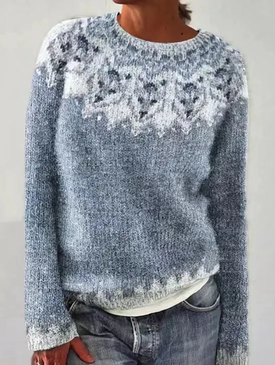 Lexi | Retro Nordic Pattern Fall Sweater