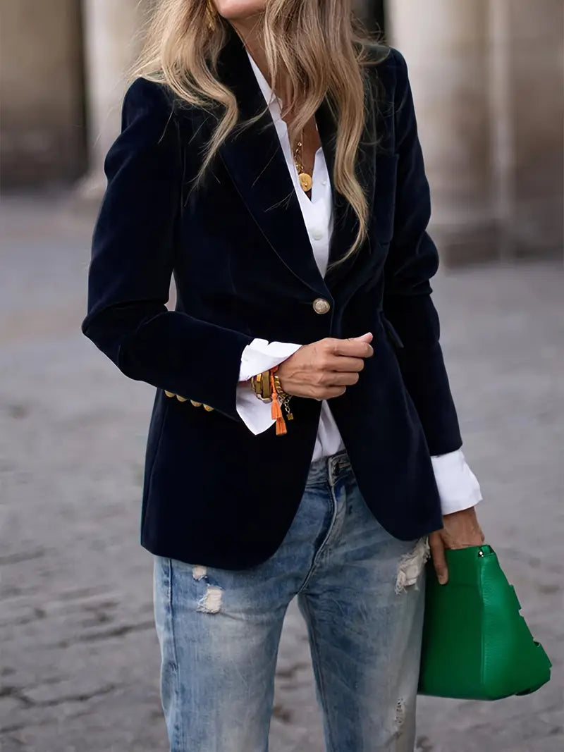 Julissa | Tailored Velvet Blazer