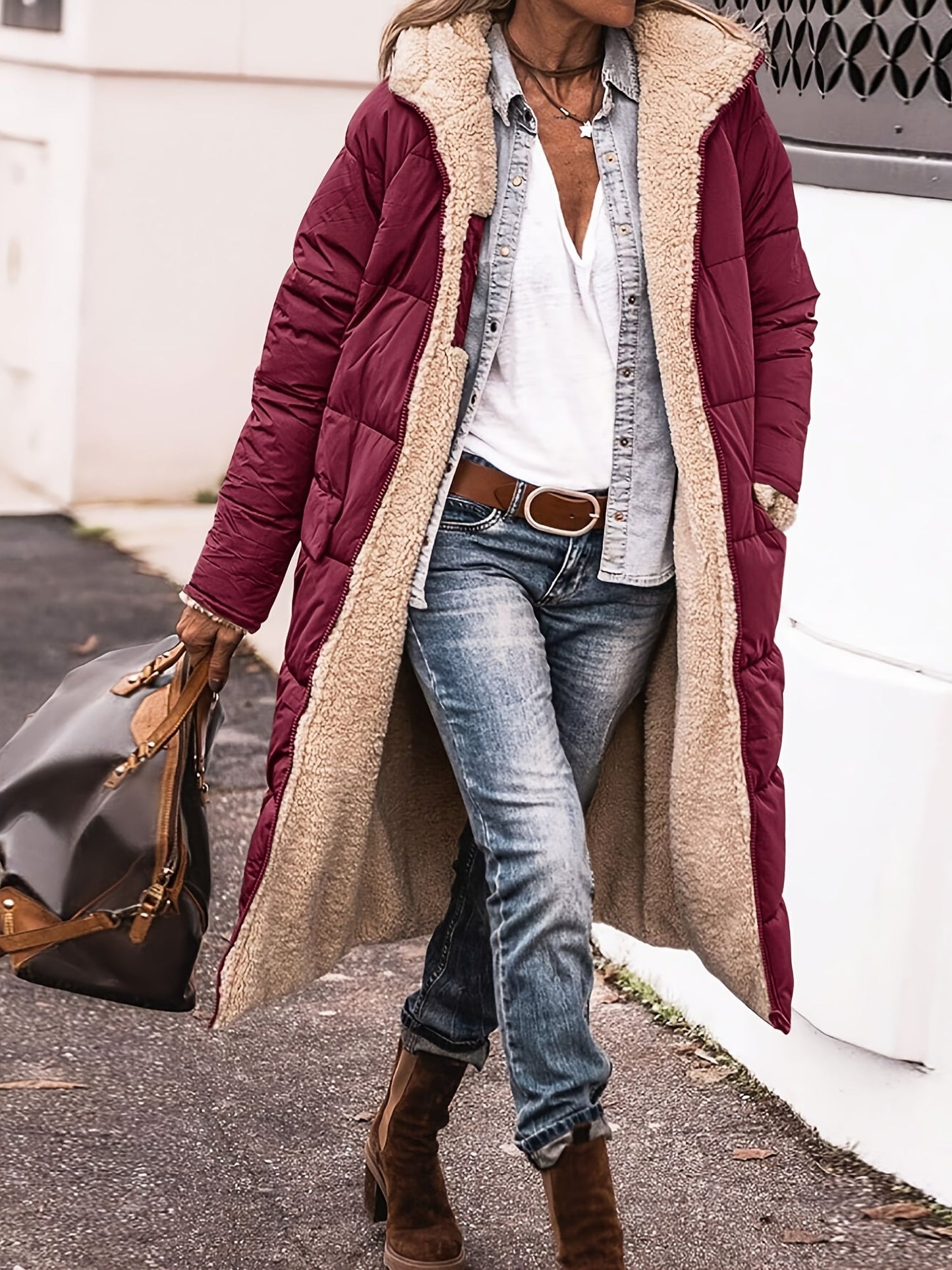 Sophia | Long Puffer Warm Coat Hooded
