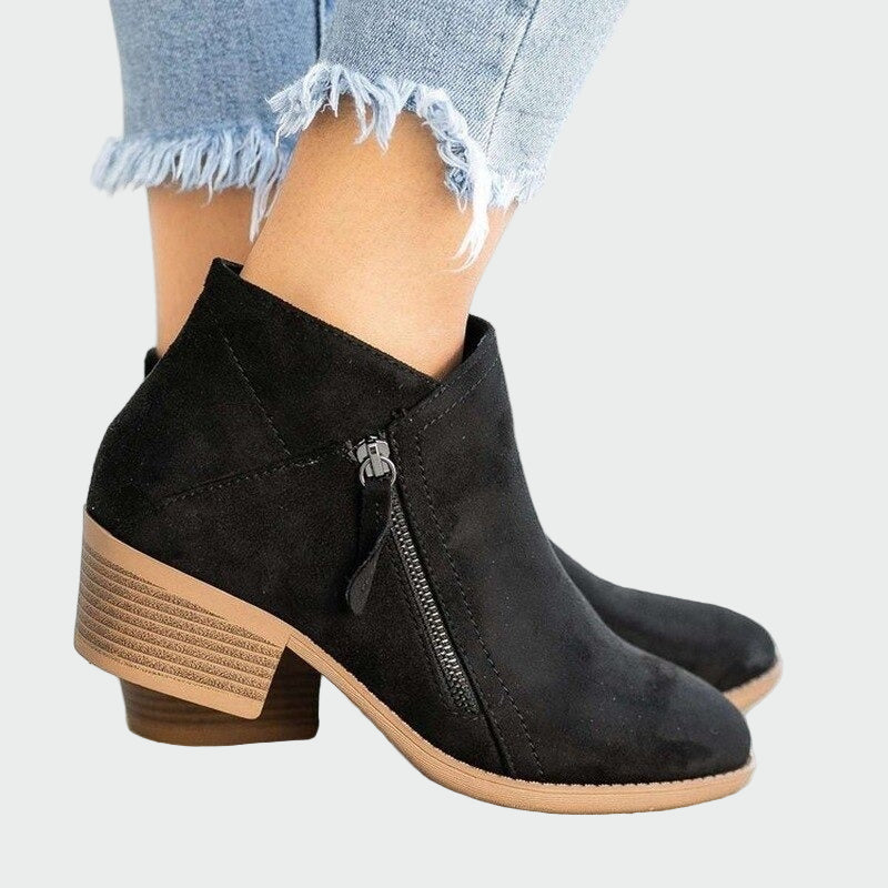 Anna | Premium leather orthopedic boots with heel for winter