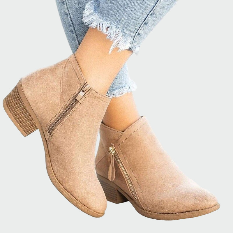 Anna | Premium leather orthopedic boots with heel for winter